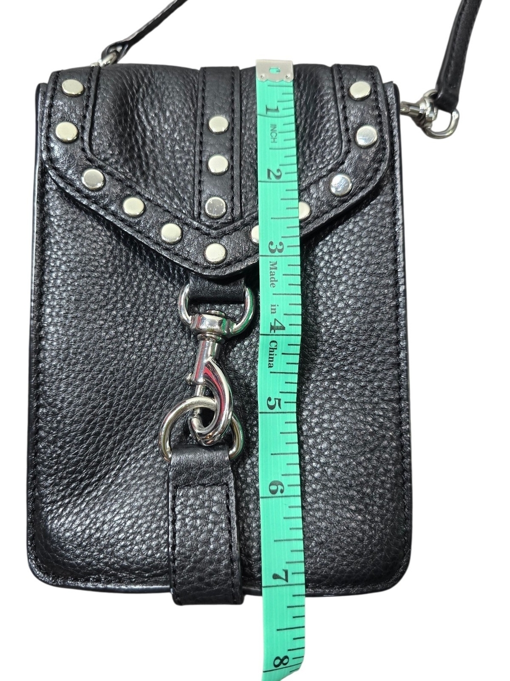 Rebecca Minkoff Black Pebbled Leather Studded Crossbody - Picture 6 of 7